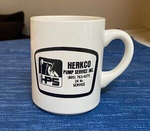 VTG HPS Herkco Pump Service Inc Oil Field Advertising Mug Bakersfield California